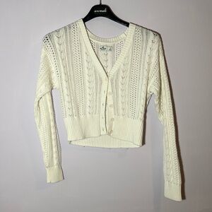 Hollister crochet cardigan sweater
